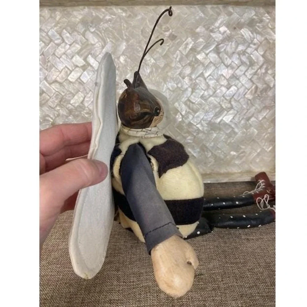 Cathy Shamel Jellicle Cats Bumble Cat Folk Art Doll Hand Painted Primitive Wings